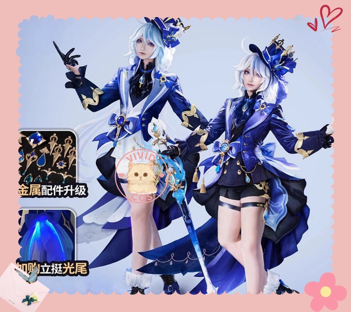 Game Genshin Impact Cosplay Focalors Costume Furina Role Playing High Quality Dress with Hat for Women Comic Con Party Suit Set
Game Genshin Impact Cosplay Focalors Costume Furina Role Playing High Quality Dress with Hat for Women Comic Con Party Suit Set