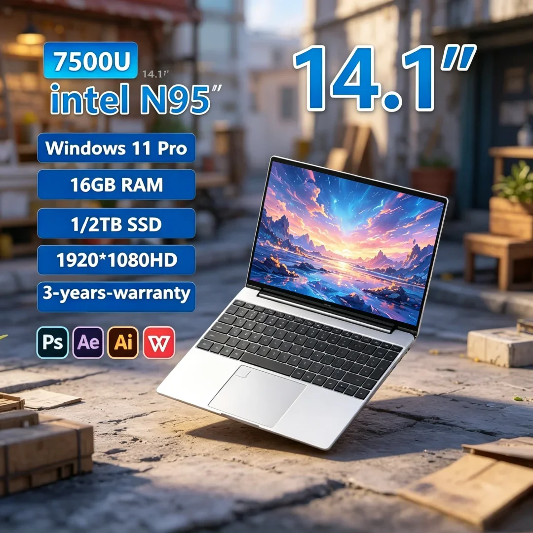2026 Arcane 14.1" Laptop N95 FHD IPS 120Hz Prismatic Screen 7500mAh 32GB/2TB SSD Radiant Keypad Dactyloscopic Access Unlock
2026 Arcane 14.1" Laptop N95 FHD IPS 120Hz Prismatic Screen 7500mAh 32GB/2TB SSD Radiant Keypad Dactyloscopic Access Unlock