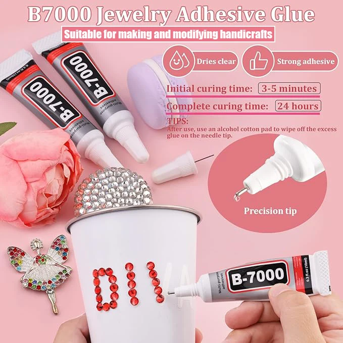 B7000 Glue Clear With Precision Tip, Rhinestone Glue for Nail, Craft Glue, Super Glue, Shoe Glue, Fabric Glue, Jewelry Glue
B7000 Glue Clear With Precision Tip, Rhinestone Glue for Nail, Craft Glue, Super Glue, Shoe Glue, Fabric Glue, Jewelry Glue