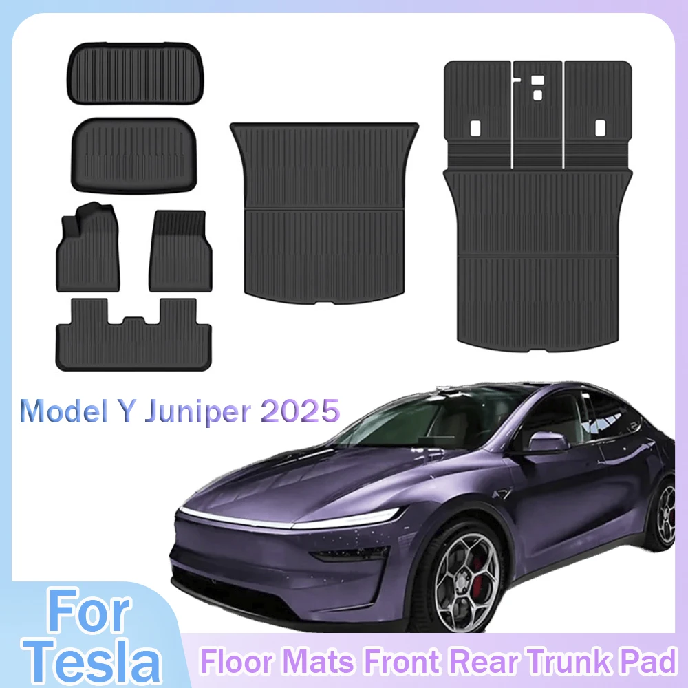 Floor Mats Front Rear Trunk Pad For Tesla Model Y Juniper 2025 TPE Non-Slip Dirt-proof Waterproof Liner Interior Accessories
Floor Mats Front Rear Trunk Pad For Tesla Model Y Juniper 2025 TPE Non-Slip Dirt-proof Waterproof Liner Interior Accessories