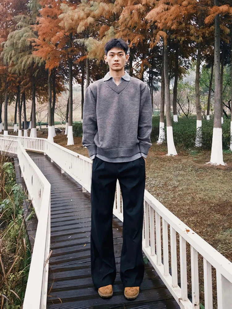 Bla Fce-Lined Men's Suit Pants Autumn Winter Drapey High Waist Straight Leg Knife Trousers Faionable Casual Pants
Bla Fce-Lined Men's Suit Pants Autumn Winter Drapey High Waist Straight Leg Knife Trousers Faionable Casual Pants