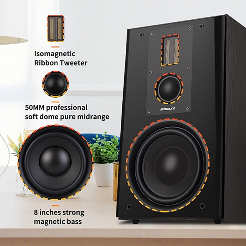 50-200W Power Speaker 8-inch Three-Way Sound Box 4ohm Passive Bookshelf Speaker Fever HiFi Audio For DJ Home Theater Studio PC
50-200W Power Speaker 8-inch Three-Way Sound Box 4ohm Passive Bookshelf Speaker Fever HiFi Audio For DJ Home Theater Studio PC