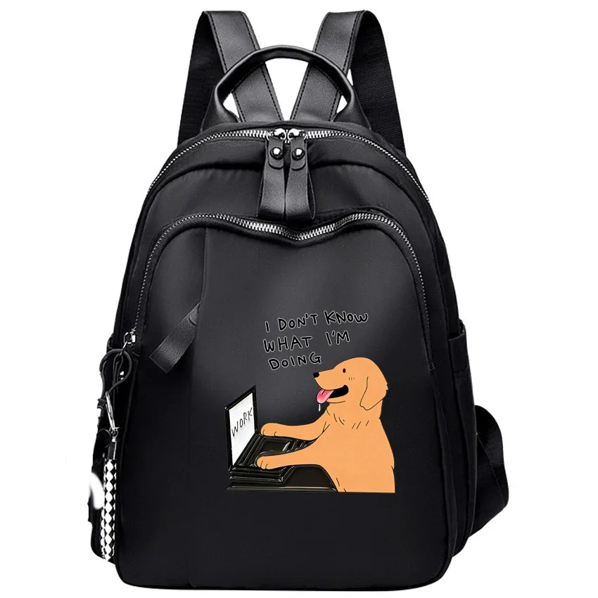 Fashionable Versatile Oxford Cloth Ladies Backpack Funny Dog Print Travel Female Bag Waterproof Wear Resistant Daily Handbag
Fashionable Versatile Oxford Cloth Ladies Backpack Funny Dog Print Travel Female Bag Waterproof Wear Resistant Daily Handbag