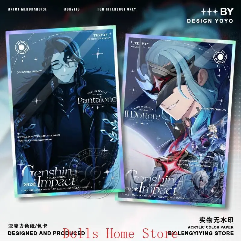 Anime Genshin Impact Dottore Pantalone Game Cosplay Acrylic Double Flash Coloured Paper Desk Stand Collection Card Xmas Gift
Anime Genshin Impact Dottore Pantalone Game Cosplay Acrylic Double Flash Coloured Paper Desk Stand Collection Card Xmas Gift