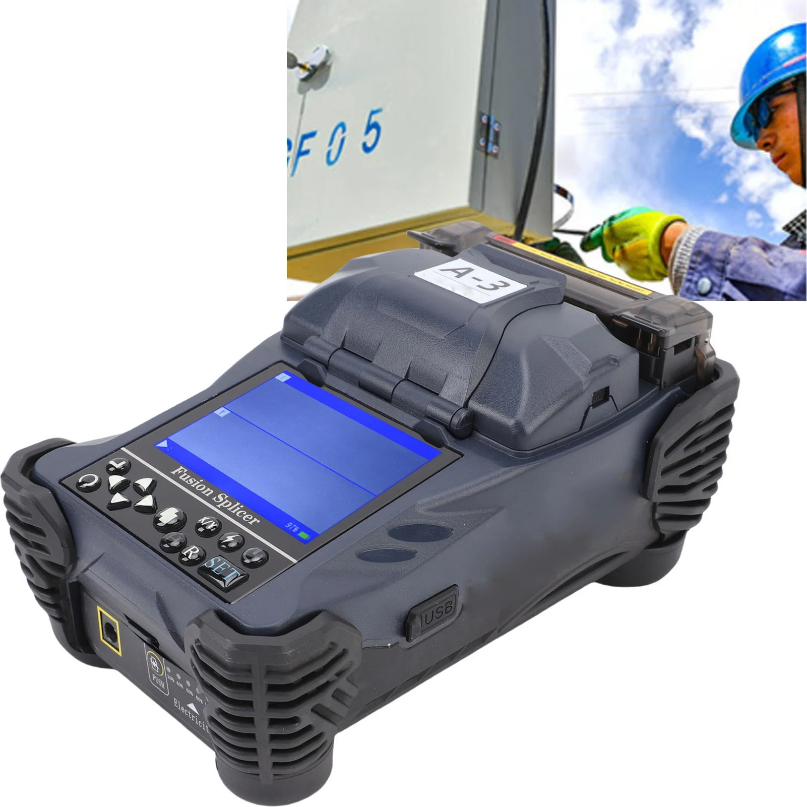 Optical Splicing Machine Optic Fusion Splicer 3 in 1 Versatile Fixture 3.5 Inch Color LCD for Fibers Maintenance
Optical Splicing Machine Optic Fusion Splicer 3 in 1 Versatile Fixture 3.5 Inch Color LCD for Fibers Maintenance