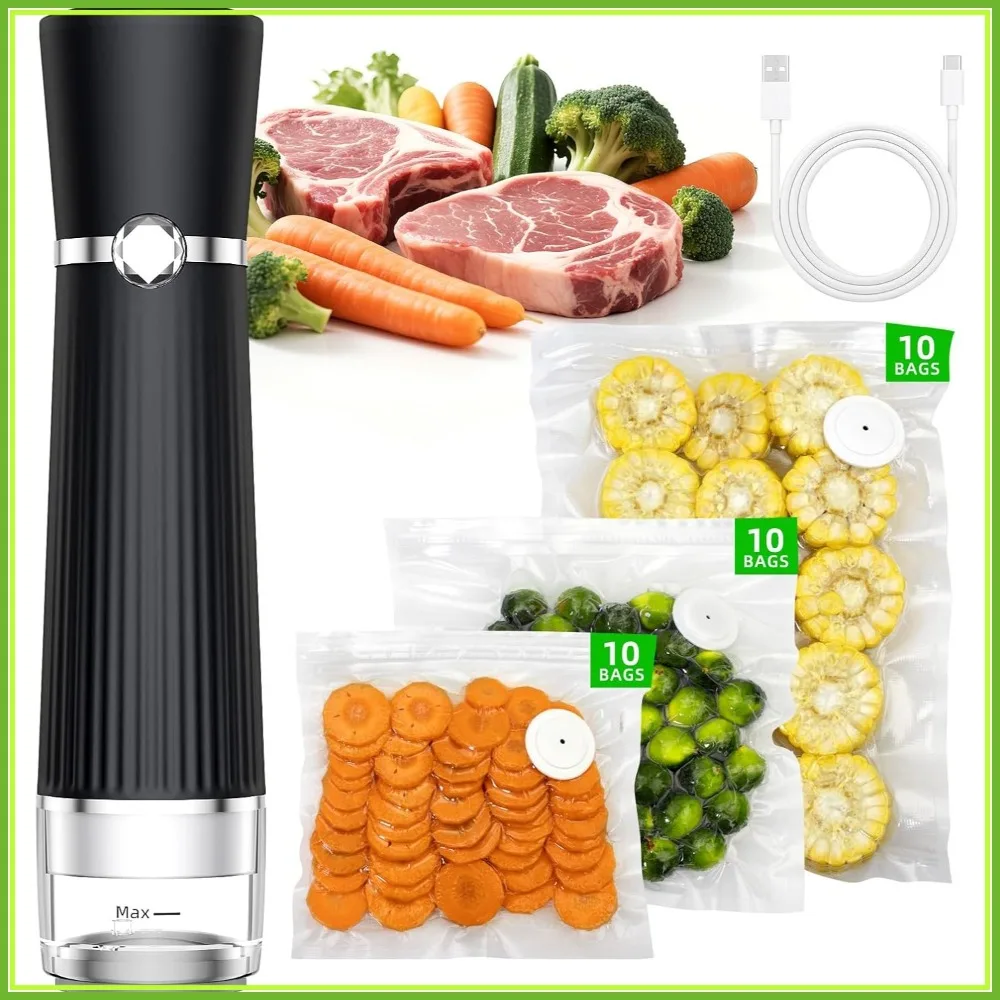 Handheld Vacuum Sealer with 30 Reusable Bags, Compact Food Saver for Freshness
Handheld Vacuum Sealer with 30 Reusable Bags, Compact Food Saver for Freshness