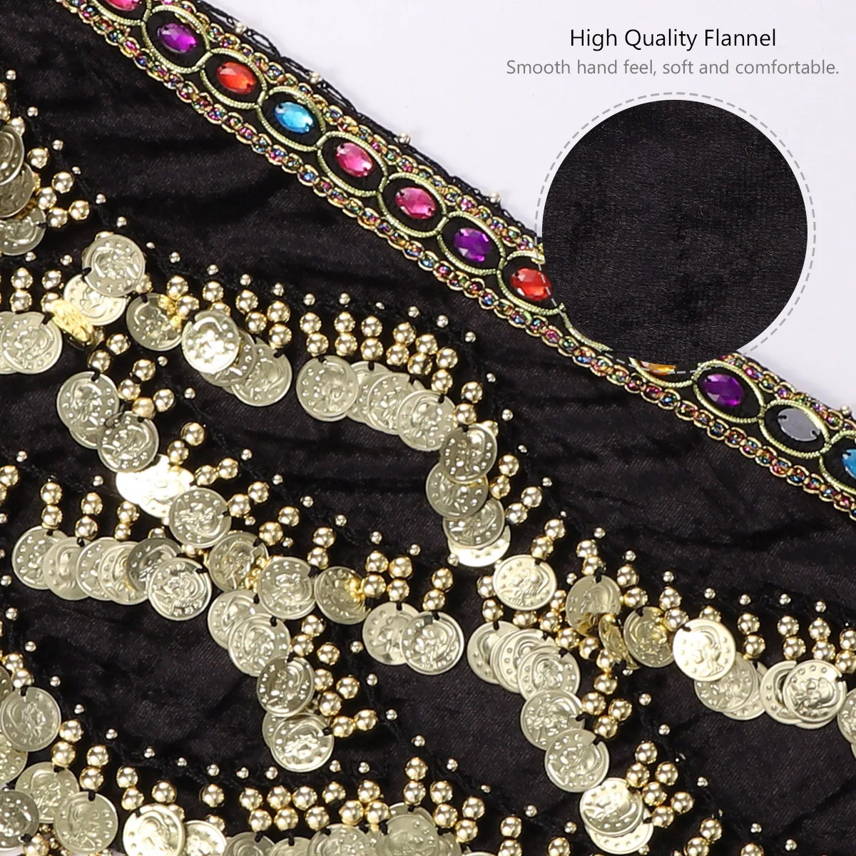 1 pc Indian Dance Hip Wrap Black Lightweight Belly Dancing Scarf Coins Diamonds Women Sheer Performance Skirt Feminine Fashion
1 pc Indian Dance Hip Wrap Black Lightweight Belly Dancing Scarf Coins Diamonds Women Sheer Performance Skirt Feminine Fashion