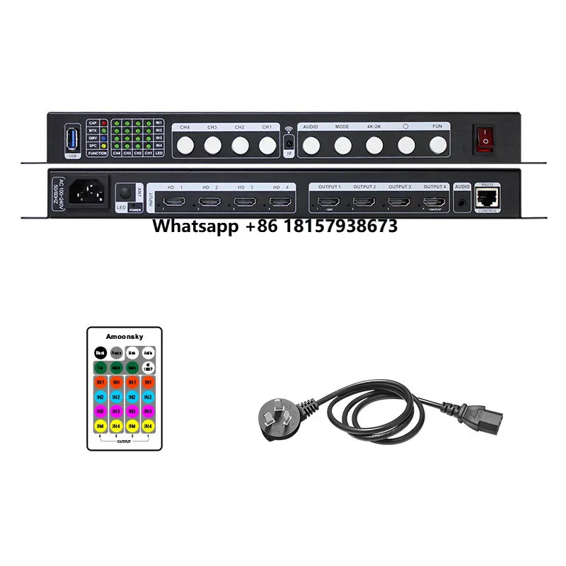 4x4 HD Matrix Video Switch Splitter 4K@30Hz 4x4 HD Matrix with Audio 4 in 4 Out 1080p For Laptop PC To TV Projector
4x4 HD Matrix Video Switch Splitter 4K@30Hz 4x4 HD Matrix with Audio 4 in 4 Out 1080p For Laptop PC To TV Projector