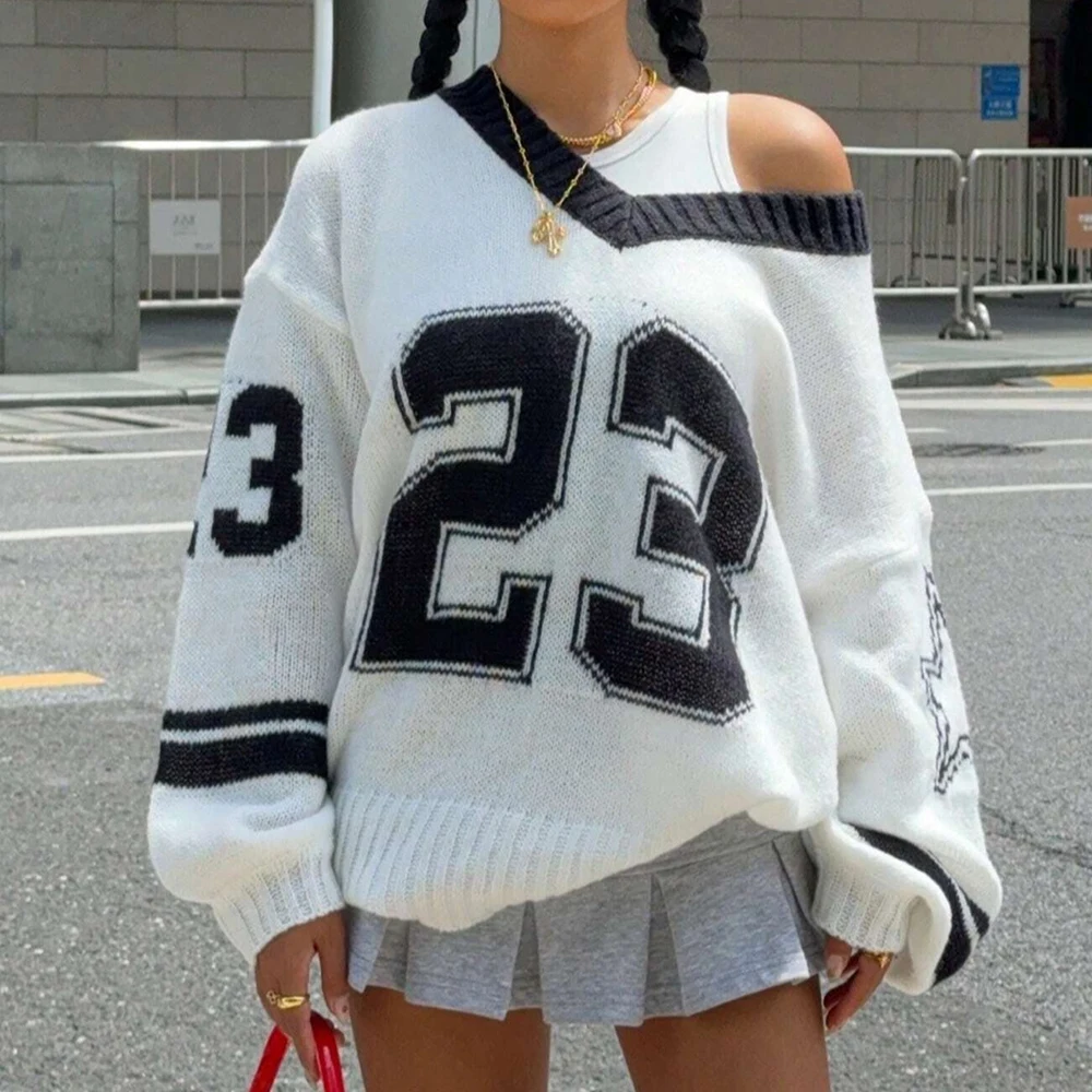 Mia Muse Select Women's Sweater Autumn Winter Chic Fashion Graphic Print Long Sleeve One-Shoulder Casual Sweater
Mia Muse Select Women's Sweater Autumn Winter Chic Fashion Graphic Print Long Sleeve One-Shoulder Casual Sweater