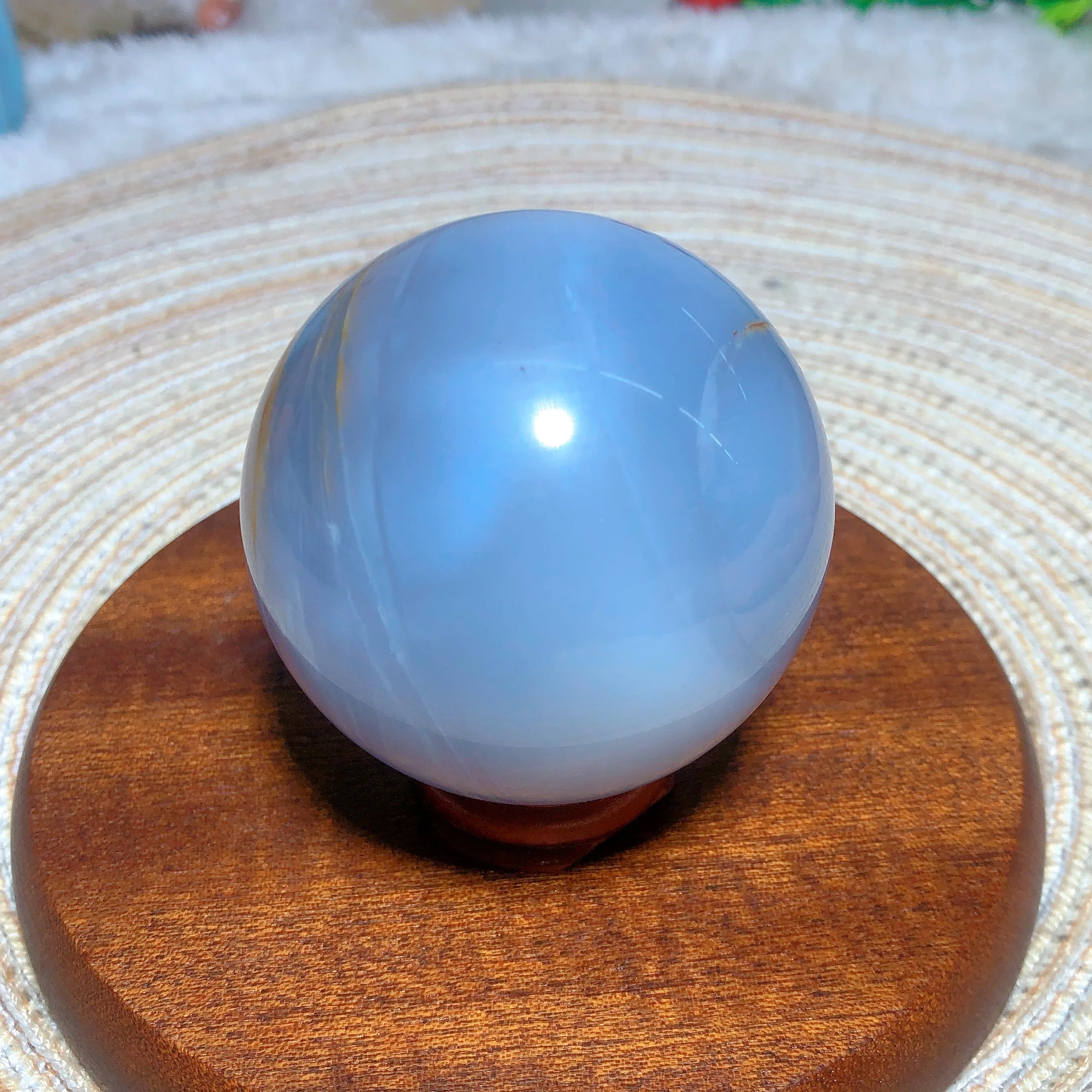 Natural Crystal Blue Chalcedony Sphere Painting Gemstones Mineral Energy Home Decorations Room Decor Gift
Natural Crystal Blue Chalcedony Sphere Painting Gemstones Mineral Energy Home Decorations Room Decor Gift