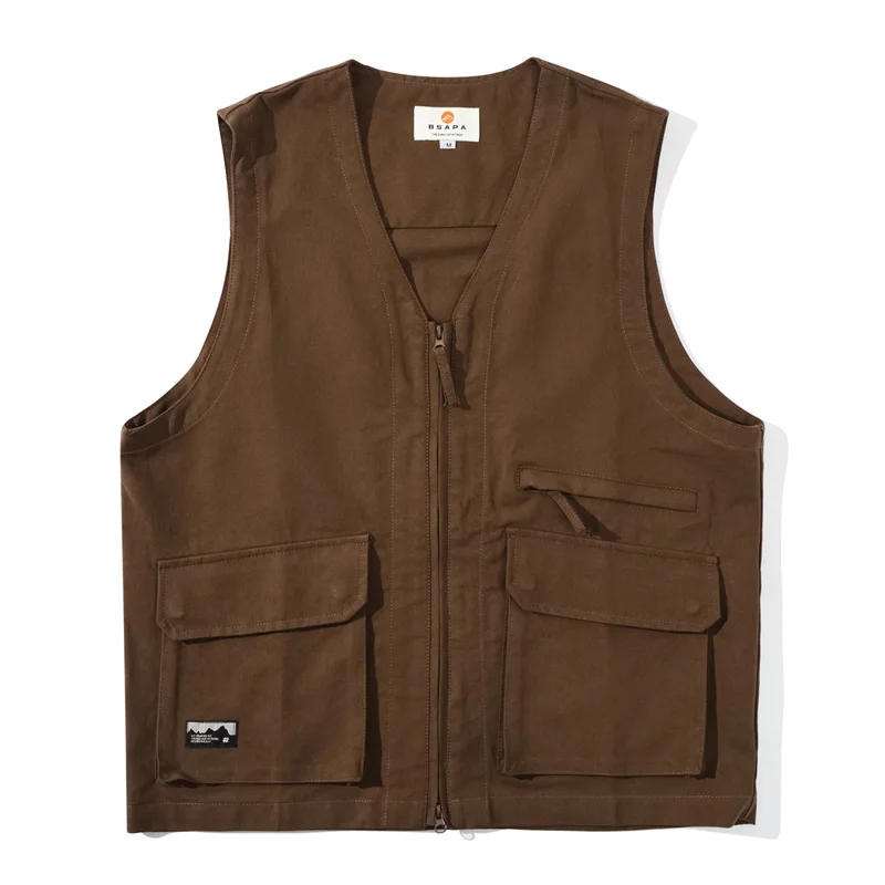 Japanese Retro Amekaji Military Multi-Pocket Workwear Vest Unisex Loose Fit Maillard Style 100% Cotton Workwear Vest for Men
Japanese Retro Amekaji Military Multi-Pocket Workwear Vest Unisex Loose Fit Maillard Style 100% Cotton Workwear Vest for Men