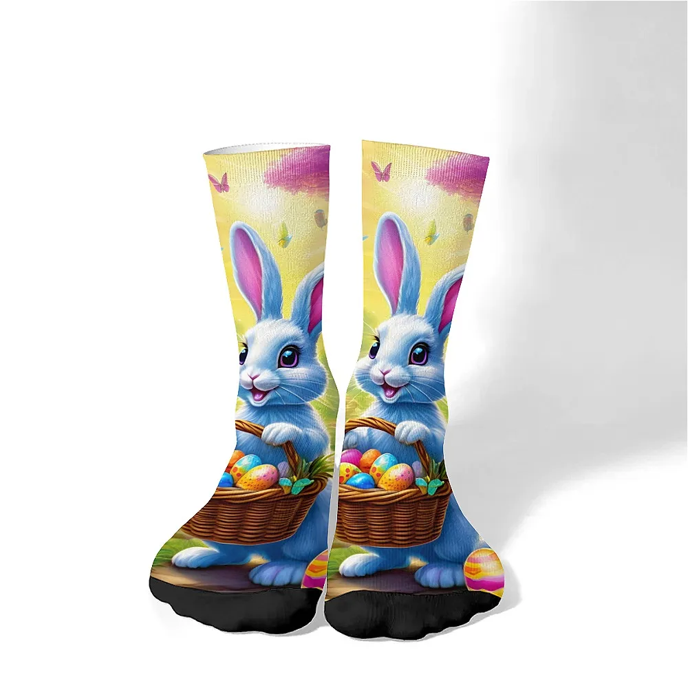 Cartoon bunny Easter theme socks hip hop Harajuku novelty happy cute crew socks unisex trendy comfortable socks holiday gift
Cartoon bunny Easter theme socks hip hop Harajuku novelty happy cute crew socks unisex trendy comfortable socks holiday gift