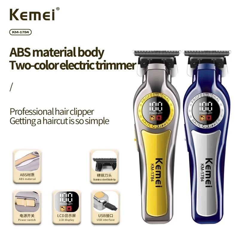 Профессиональная машинка для стрижки волос Kemei 1784, беспроводная электрическая машинка для стрижки бороды, триммер с Т-образным лезвием Zero Gapped, машинка для стрижки волос
Профессиональная машинка для стрижки волос Kemei 1784, беспроводная электрическая машинка для стрижки бороды, триммер с Т-образным лезвием Zero Gapped, машинка для стрижки волос