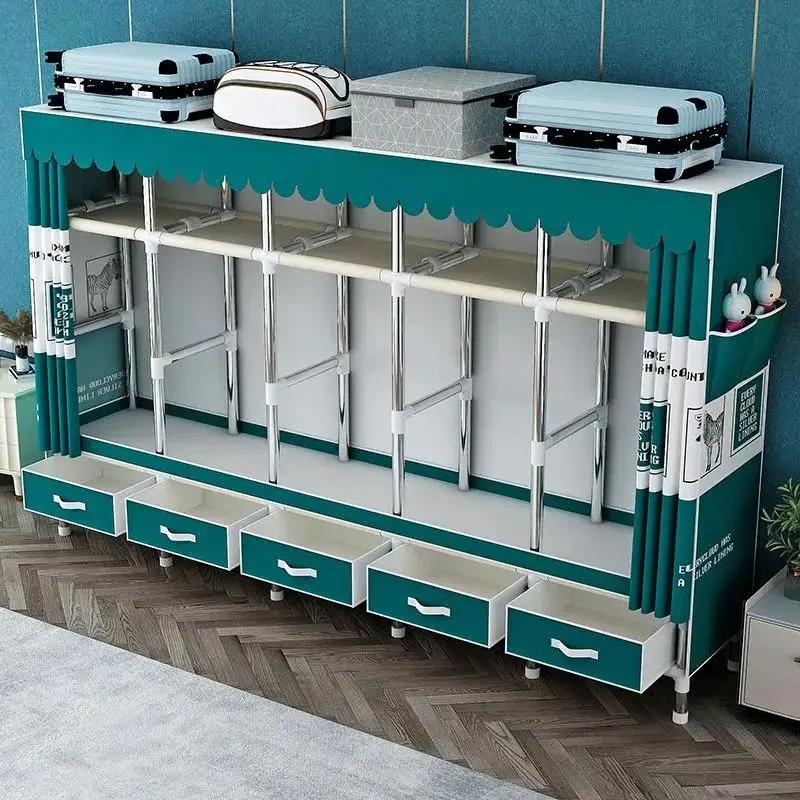 Wardrobe simple assembly Oxford cloth cover household bedroom floor-to-ceiling dustproof storage cabinet with drawers durable
Wardrobe simple assembly Oxford cloth cover household bedroom floor-to-ceiling dustproof storage cabinet with drawers durable