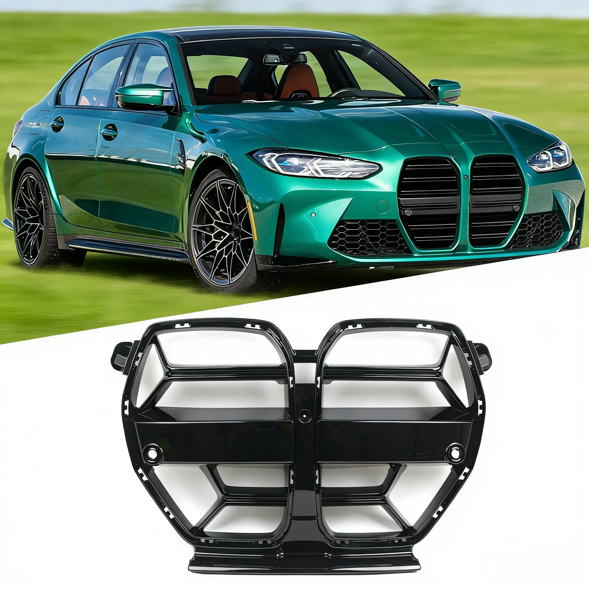 Hood Racing Grill ACC Look Glossy Black Car Front Bumper Grilles CSL Style For BMW G80 G81 M3 G82 G83 M4 CS 2021-2025
Hood Racing Grill ACC Look Glossy Black Car Front Bumper Grilles CSL Style For BMW G80 G81 M3 G82 G83 M4 CS 2021-2025
