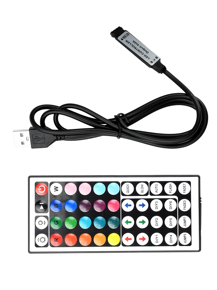 44 Keys LED IR RGB Controler Led Controller USB DC Interface IR Remote Dimmer DC5-24V LED Strip Lights Infrared LED Dimming
44 Keys LED IR RGB Controler Led Controller USB DC Interface IR Remote Dimmer DC5-24V LED Strip Lights Infrared LED Dimming