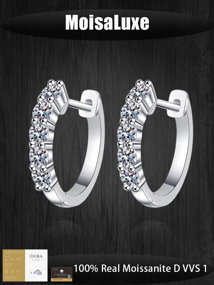 MoisaLuxe Official Store Moissanite 925 sterling silver earrings for Women Small Row Diamond is suitable for daily wear
MoisaLuxe Official Store Moissanite 925 sterling silver earrings for Women Small Row Diamond is suitable for daily wear