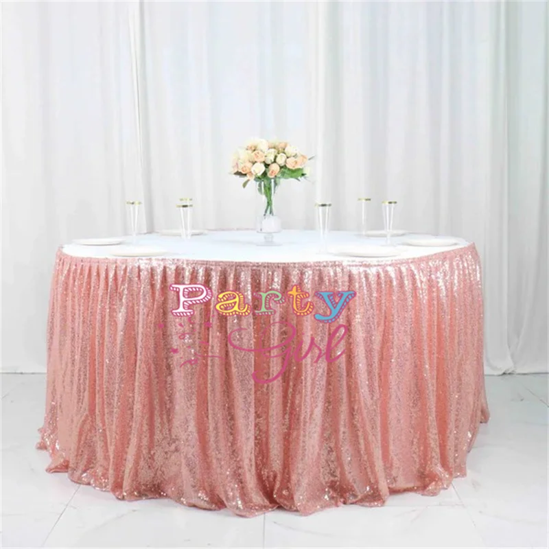 Rose Gold New Design Sequin Fabric Table Skirt Tablecloth Skirting For Wedding Event Party Decoration
Rose Gold New Design Sequin Fabric Table Skirt Tablecloth Skirting For Wedding Event Party Decoration