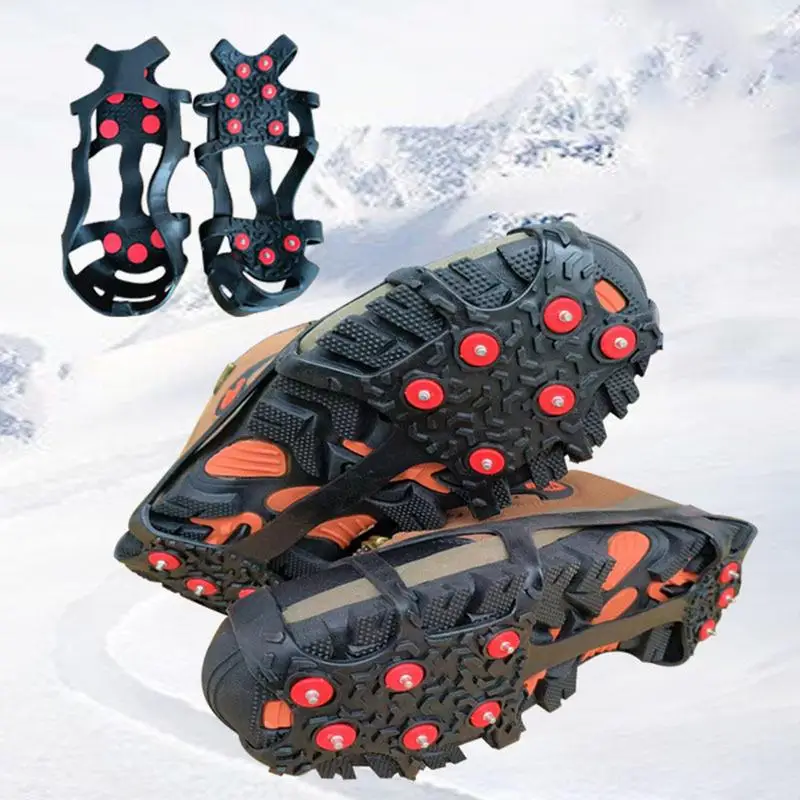1Pair 9-Stud Snow Ice claw Climbing Anti Slip Spikes Grips Crampon Cleats Shoes Cover for women men Boots Cover size 35-46
1Pair 9-Stud Snow Ice claw Climbing Anti Slip Spikes Grips Crampon Cleats Shoes Cover for women men Boots Cover size 35-46
