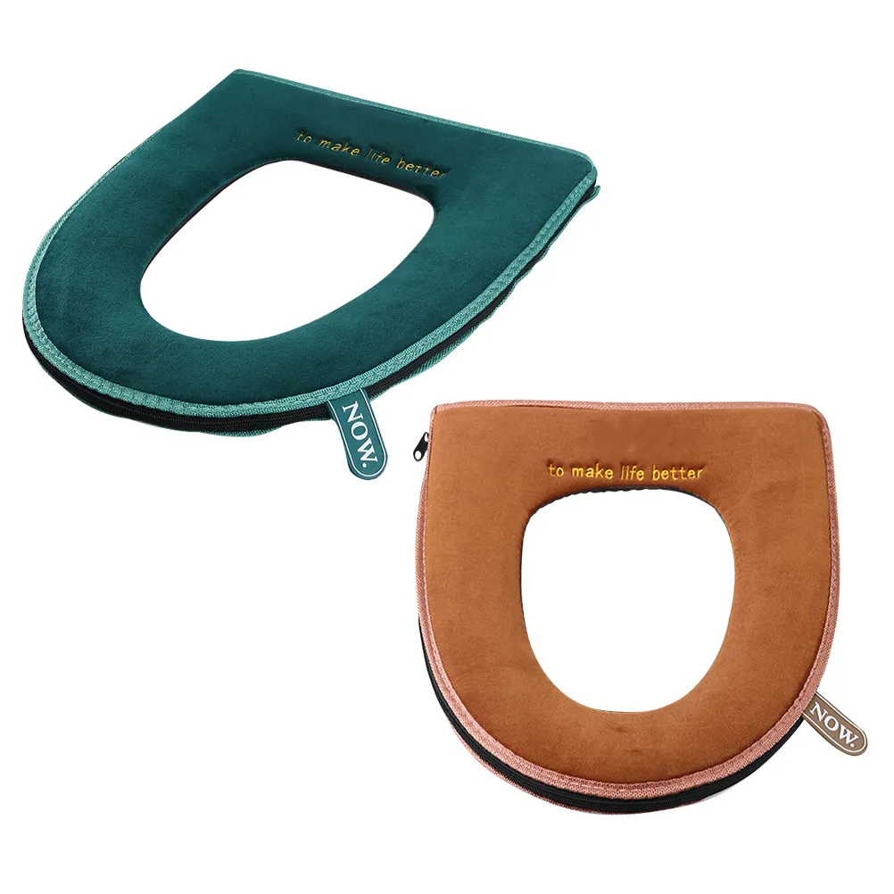 2 шт. теплых чехлов-накладок на сиденья унитаза, многоразовые, на молнии, зимние, мягкие, удобные, подходят для большинства круглых сидений
2 шт. теплых чехлов-накладок на сиденья унитаза, многоразовые, на молнии, зимние, мягкие, удобные, подходят для большинства круглых сидений