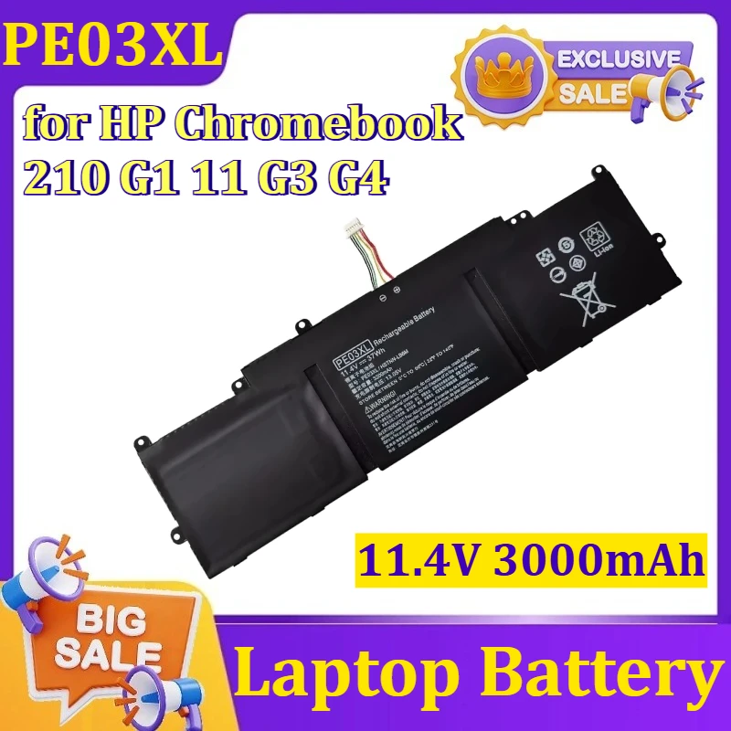 Аккумулятор для ноутбука HP Chromebook 210 G1 11 G3 G4 HSTNN-LB6M 767068-005 766801-421 TPN-Q151, PE03XL 11.4V 3000mAh
Аккумулятор для ноутбука HP Chromebook 210 G1 11 G3 G4 HSTNN-LB6M 767068-005 766801-421 TPN-Q151, PE03XL 11.4V 3000mAh