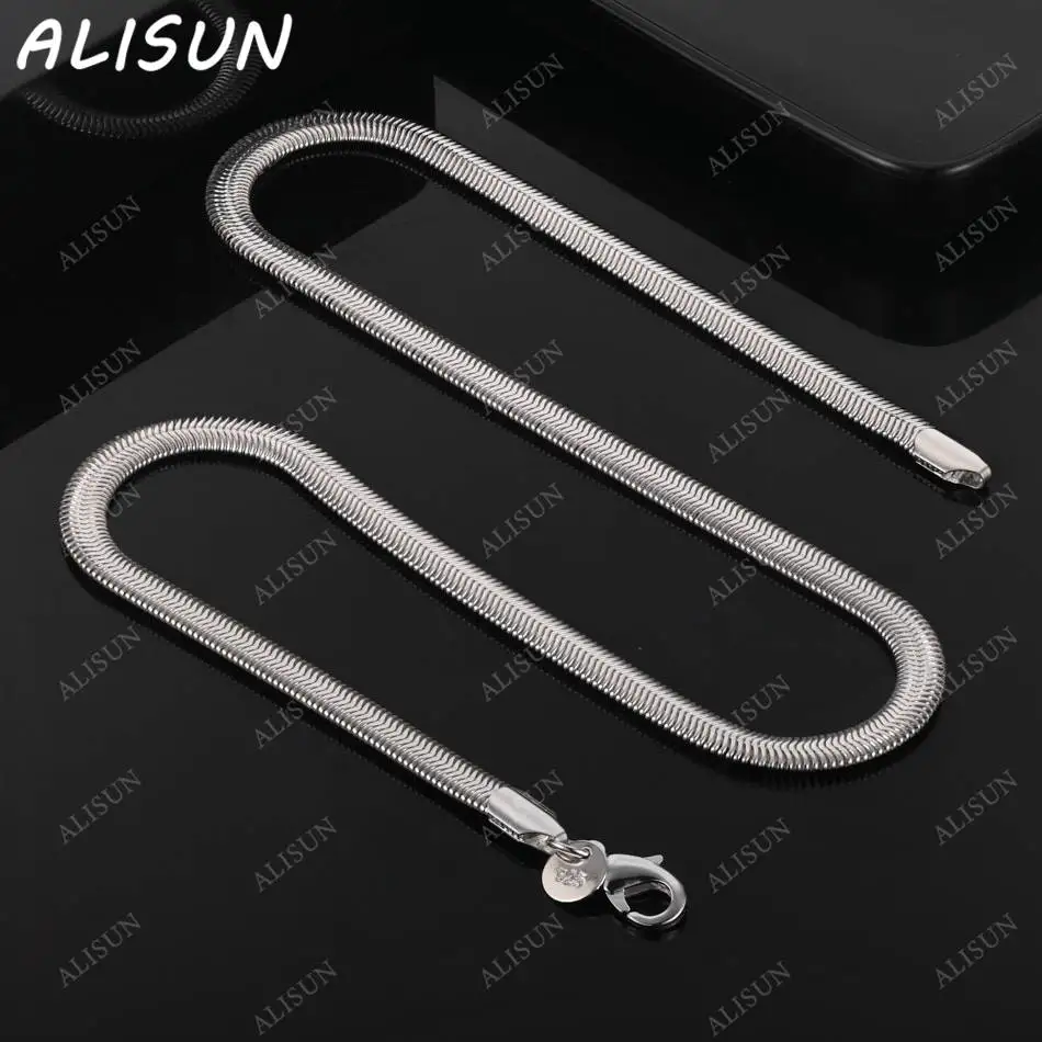 ALISUN 925 Sterling Silver 40-60cm 6mm Dense Bone Chain Necklace For Women Men Creativity Gifts Street All-match Party
ALISUN 925 Sterling Silver 40-60cm 6mm Dense Bone Chain Necklace For Women Men Creativity Gifts Street All-match Party