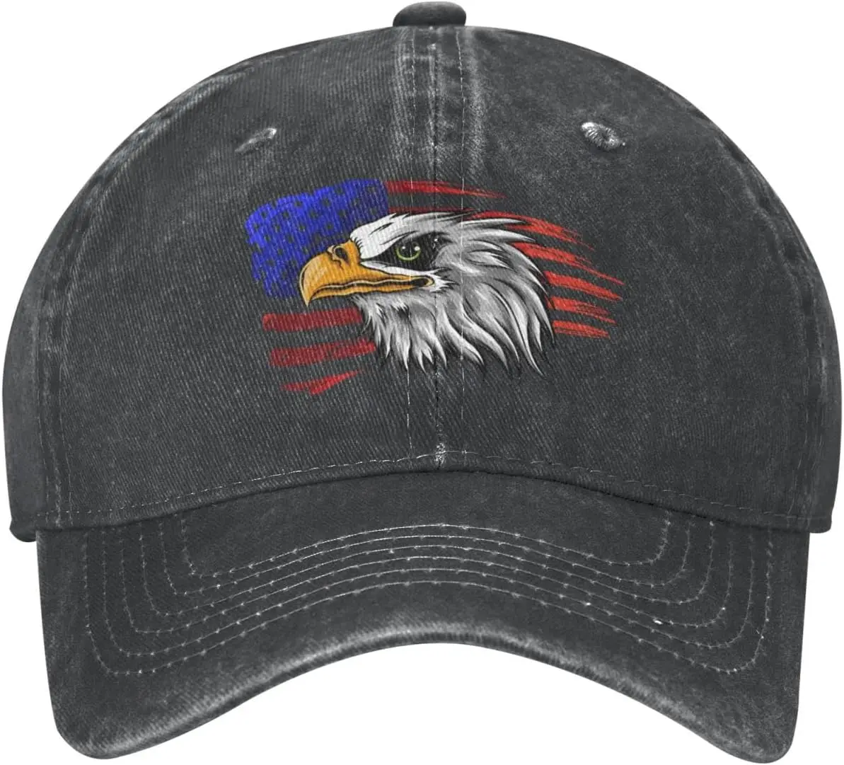 USA Funny Eagle Cool Flag Black Vintage Distressed Adjustable Washed Denim Cotton Low Profile Mens
USA Funny Eagle Cool Flag Black Vintage Distressed Adjustable Washed Denim Cotton Low Profile Mens