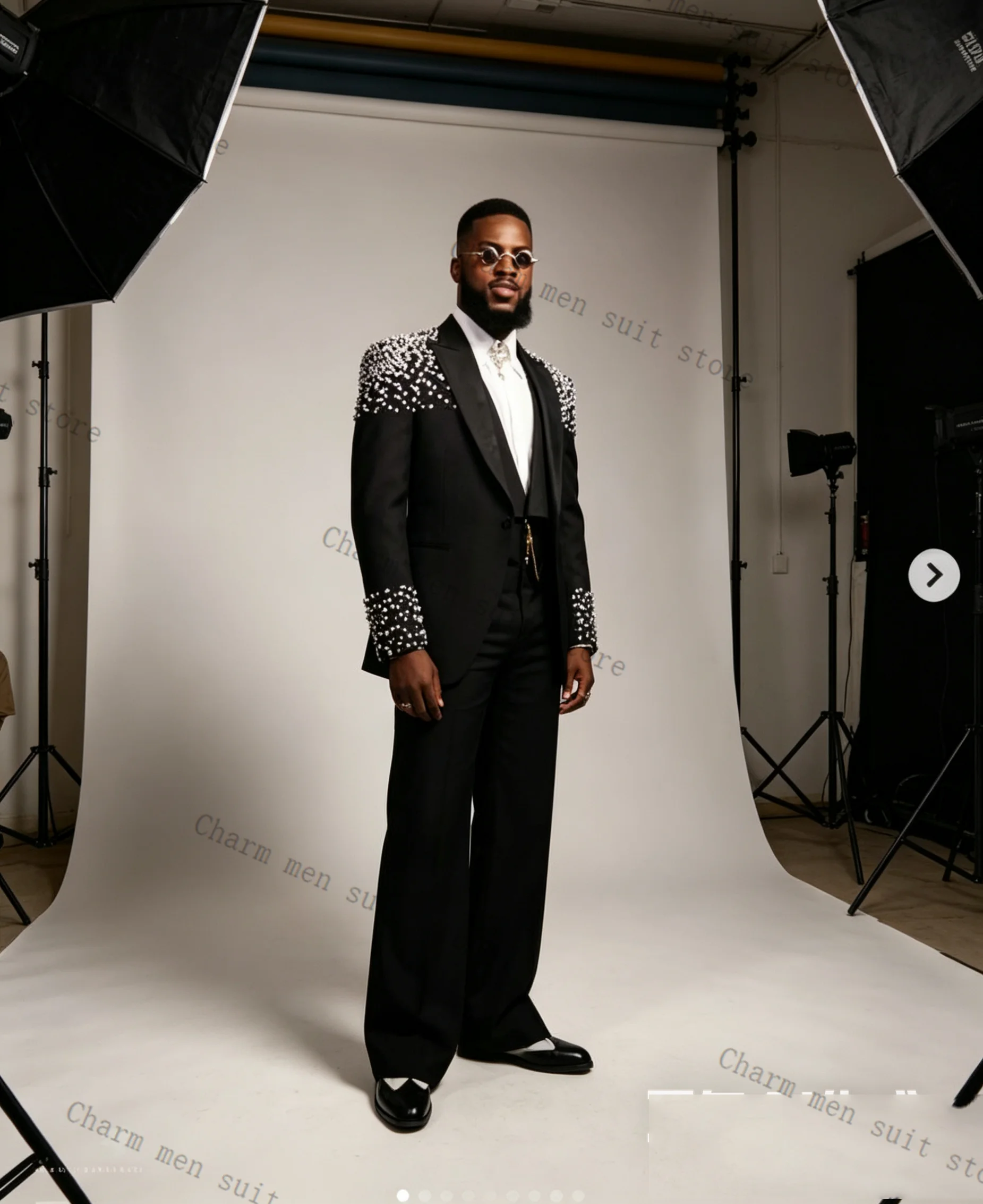 Black Pearls Designer Men Suits Set 2 Pcs Blazer+Pants Trousers Cotton Wedding Tuxedo Formal Office Business Groom Jacket Coat
Black Pearls Designer Men Suits Set 2 Pcs Blazer+Pants Trousers Cotton Wedding Tuxedo Formal Office Business Groom Jacket Coat