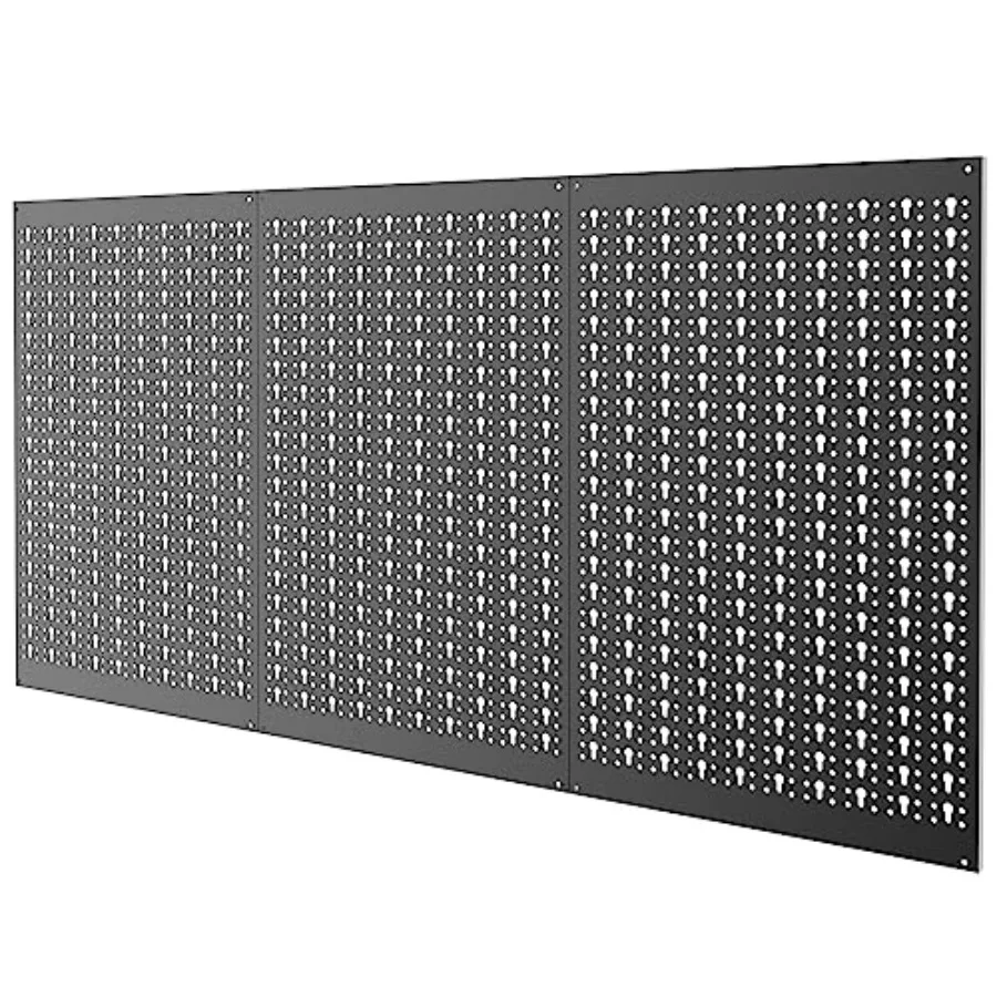 3 PCS Metal Pegboard Panels for Garage Wall Utility Tools Storage Pegboard for Workbench Modular Peg Board Tool Organizer Board
3 PCS Metal Pegboard Panels for Garage Wall Utility Tools Storage Pegboard for Workbench Modular Peg Board Tool Organizer Board