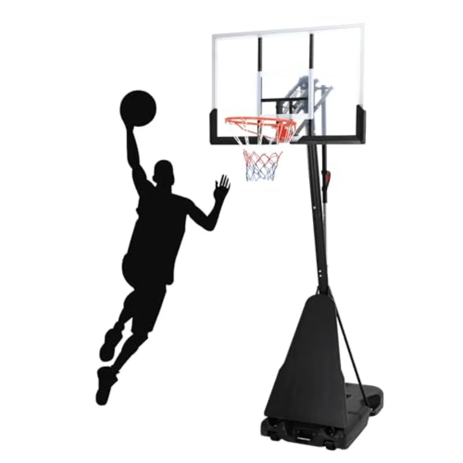Outdoor basketball hoop with shatterproof 47-inch backboard, rebound plate, quick-adjustable height 5.2-10 ft,portable steel fr
Outdoor basketball hoop with shatterproof 47-inch backboard, rebound plate, quick-adjustable height 5.2-10 ft,portable steel fr