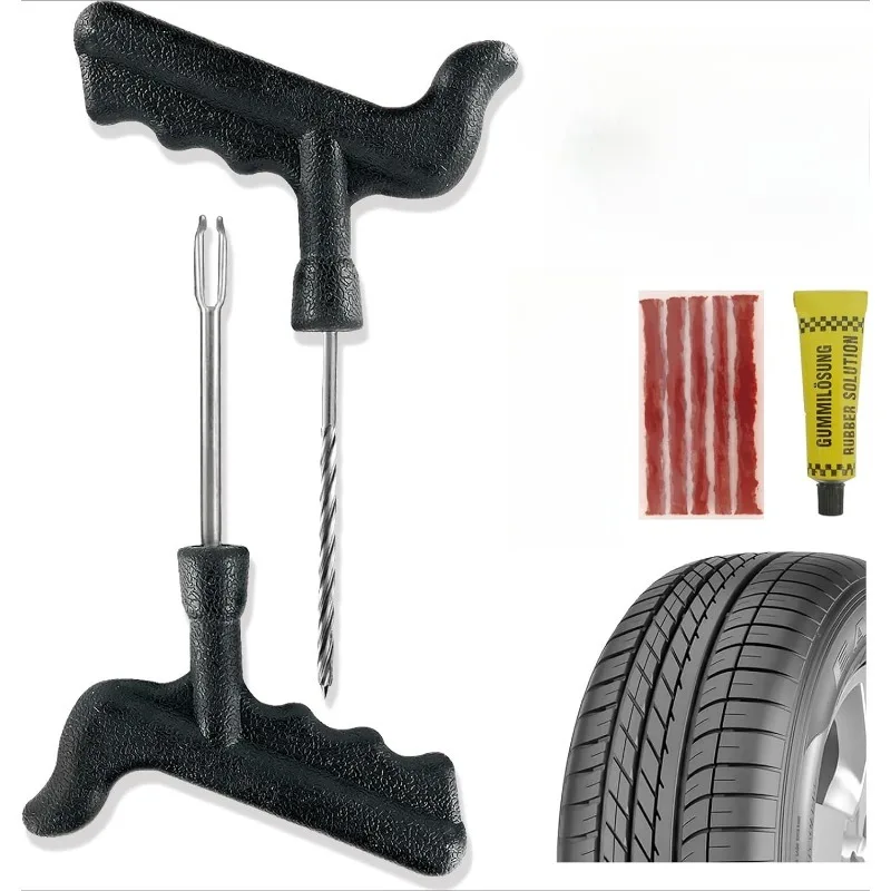 3pcs Emergency Tire Repair Kit, Comprehensive Tire Repair Kit, Upgrade T-Handle, Fix Puncture & Plug Flats Tyre Plug Kit
3pcs Emergency Tire Repair Kit, Comprehensive Tire Repair Kit, Upgrade T-Handle, Fix Puncture & Plug Flats Tyre Plug Kit