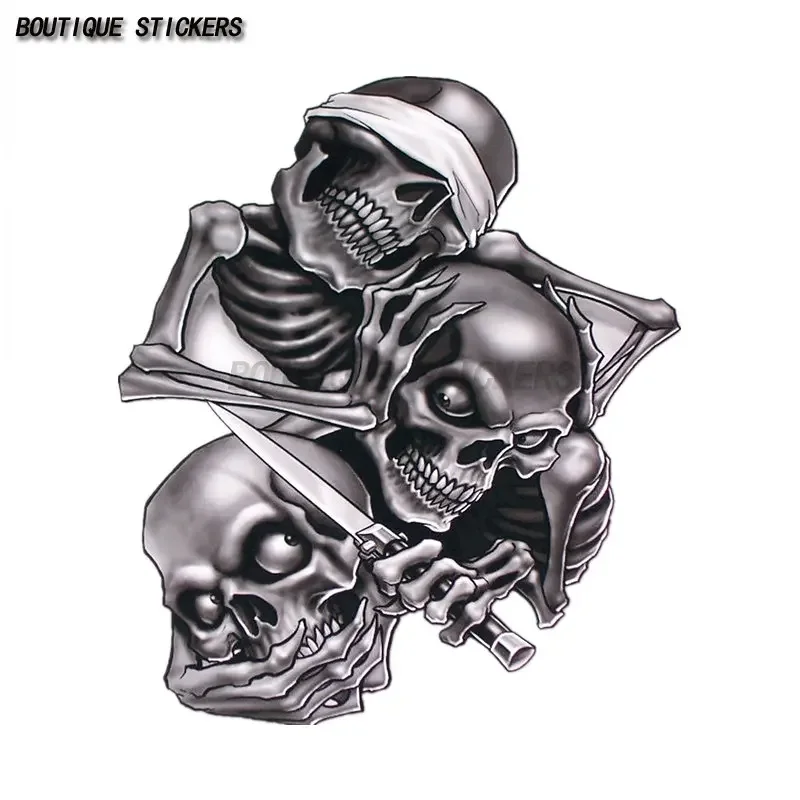 Creative car stickers Skull see hear say nothing evil car motorcycle exterior accessories high-grade waterproof PVC stickers
Creative car stickers Skull see hear say nothing evil car motorcycle exterior accessories high-grade waterproof PVC stickers