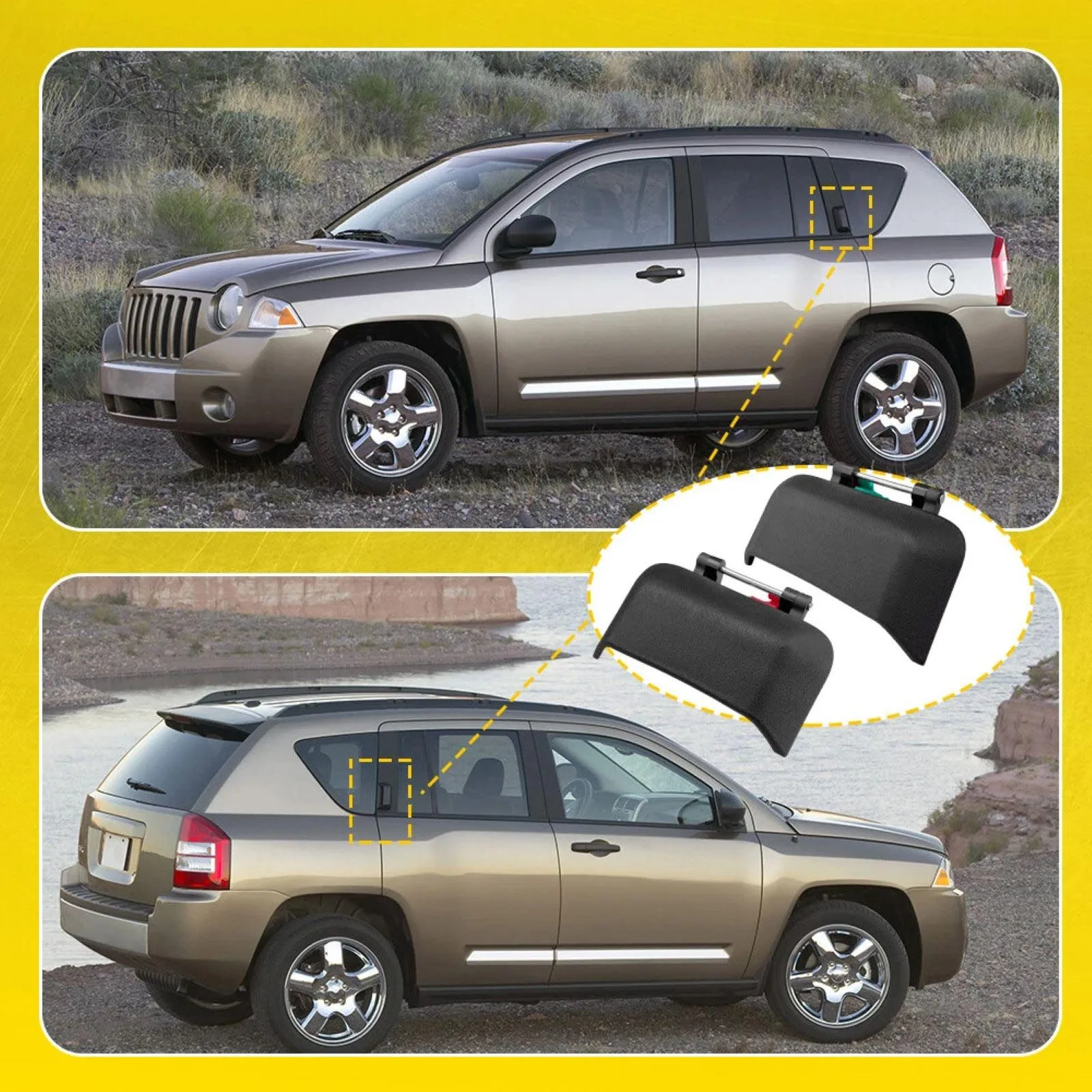 2pcs Rear Left Right Exterior Door Handle For Jeep Compass 2007-2016 Black Plastic Replacement 5115827AF 5115826AF
2pcs Rear Left Right Exterior Door Handle For Jeep Compass 2007-2016 Black Plastic Replacement 5115827AF 5115826AF