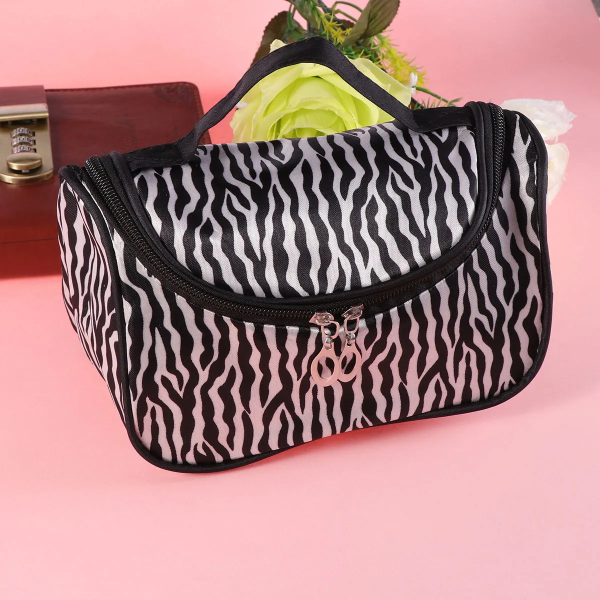 Stylish Zebra Pattern Makeup Bag Women Organizer Travel Storage Toiletry Handbag Dual Zipper Access Makeup Bag
Stylish Zebra Pattern Makeup Bag Women Organizer Travel Storage Toiletry Handbag Dual Zipper Access Makeup Bag