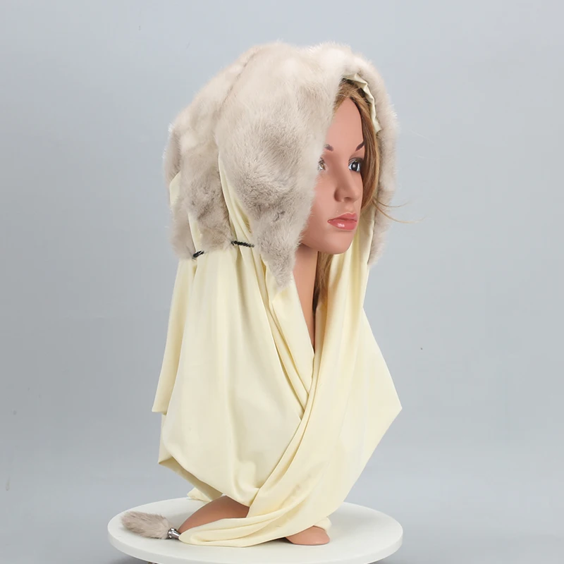 Mink Fur Hood Hats for Women Winter Warm Luxury Full Pelt Mink Fur Scarf Hat Stylish Fashionable Genuine Female Outdoor Snow Hat
Mink Fur Hood Hats for Women Winter Warm Luxury Full Pelt Mink Fur Scarf Hat Stylish Fashionable Genuine Female Outdoor Snow Hat