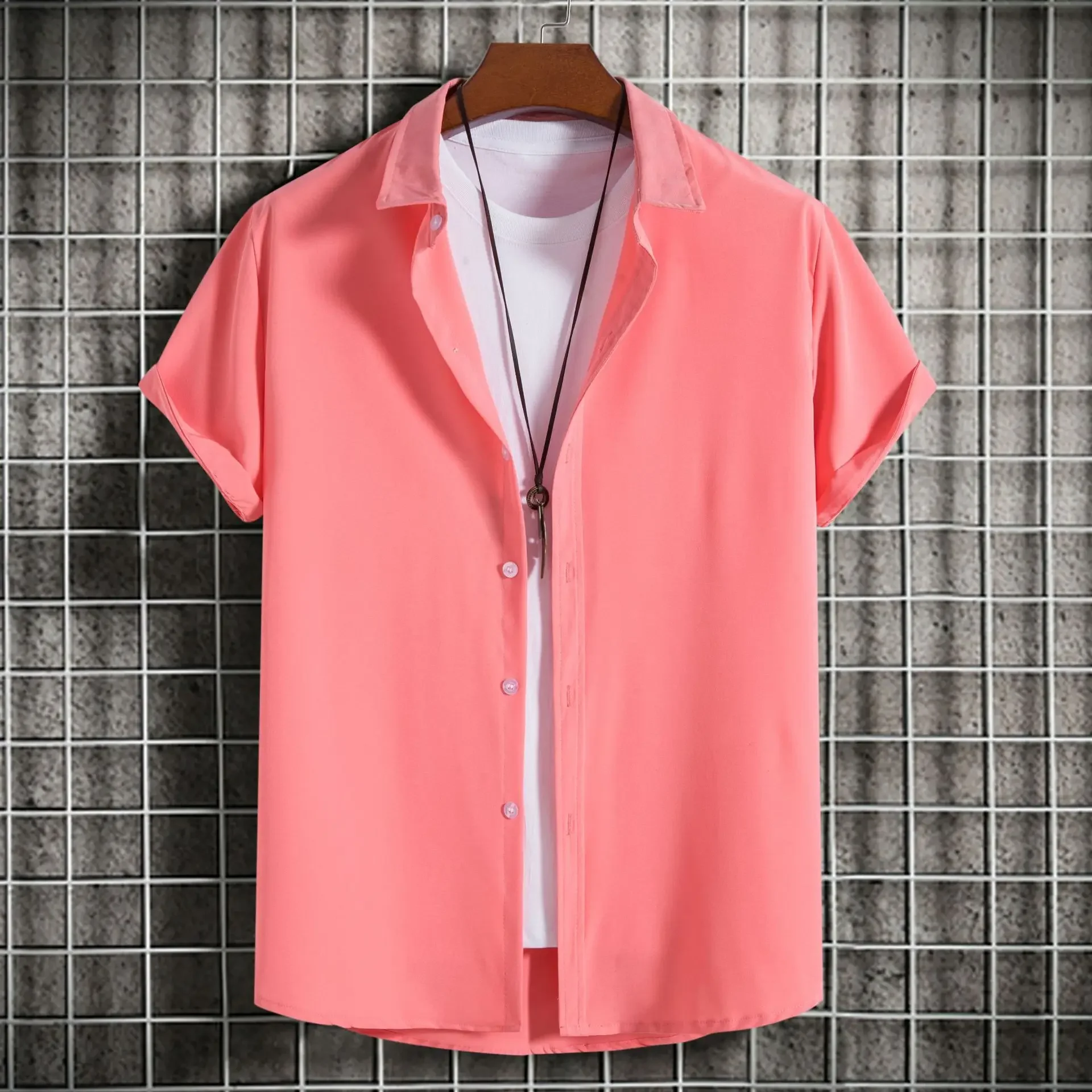 Original men's shirt 100% cotton men's T-shirt Korean popular clothes casual shirt solid color short sleeve men's clothing
Original men's shirt 100% cotton men's T-shirt Korean popular clothes casual shirt solid color short sleeve men's clothing