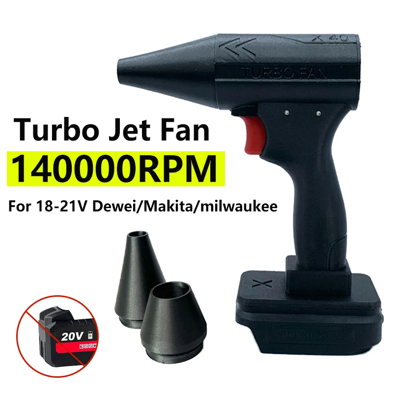 Turbo Jet Fan X40 violent turbofan Thrust 600g 40mm Large-Sized Brushless Motor Car Drying Tool Fits for Dewalt/Makita/Milwaukee
Turbo Jet Fan X40 violent turbofan Thrust 600g 40mm Large-Sized Brushless Motor Car Drying Tool Fits for Dewalt/Makita/Milwaukee