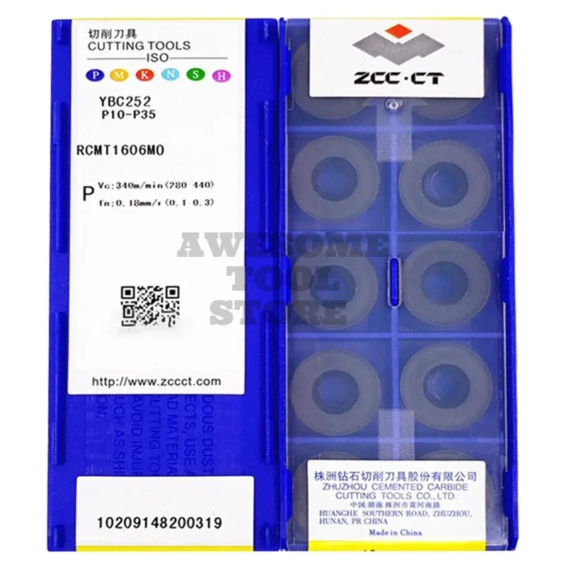 Original ZCCCT Carbide Insert CNC Turning Tool RCMT0803MO RCMT1606MO YBC251 YBC252 YBC152 YBC351 YBD102 YBD252 for Metalworking
Original ZCCCT Carbide Insert CNC Turning Tool RCMT0803MO RCMT1606MO YBC251 YBC252 YBC152 YBC351 YBD102 YBD252 for Metalworking