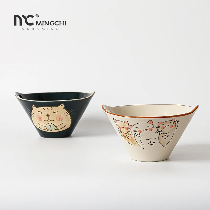 8-inch Double Hole Ear Japanese Ceramic Bowl,Hand-painted Cartoon Salad Bowl,Instant Noodle Bowl,One Person Eating Utensils
8-inch Double Hole Ear Japanese Ceramic Bowl,Hand-painted Cartoon Salad Bowl,Instant Noodle Bowl,One Person Eating Utensils