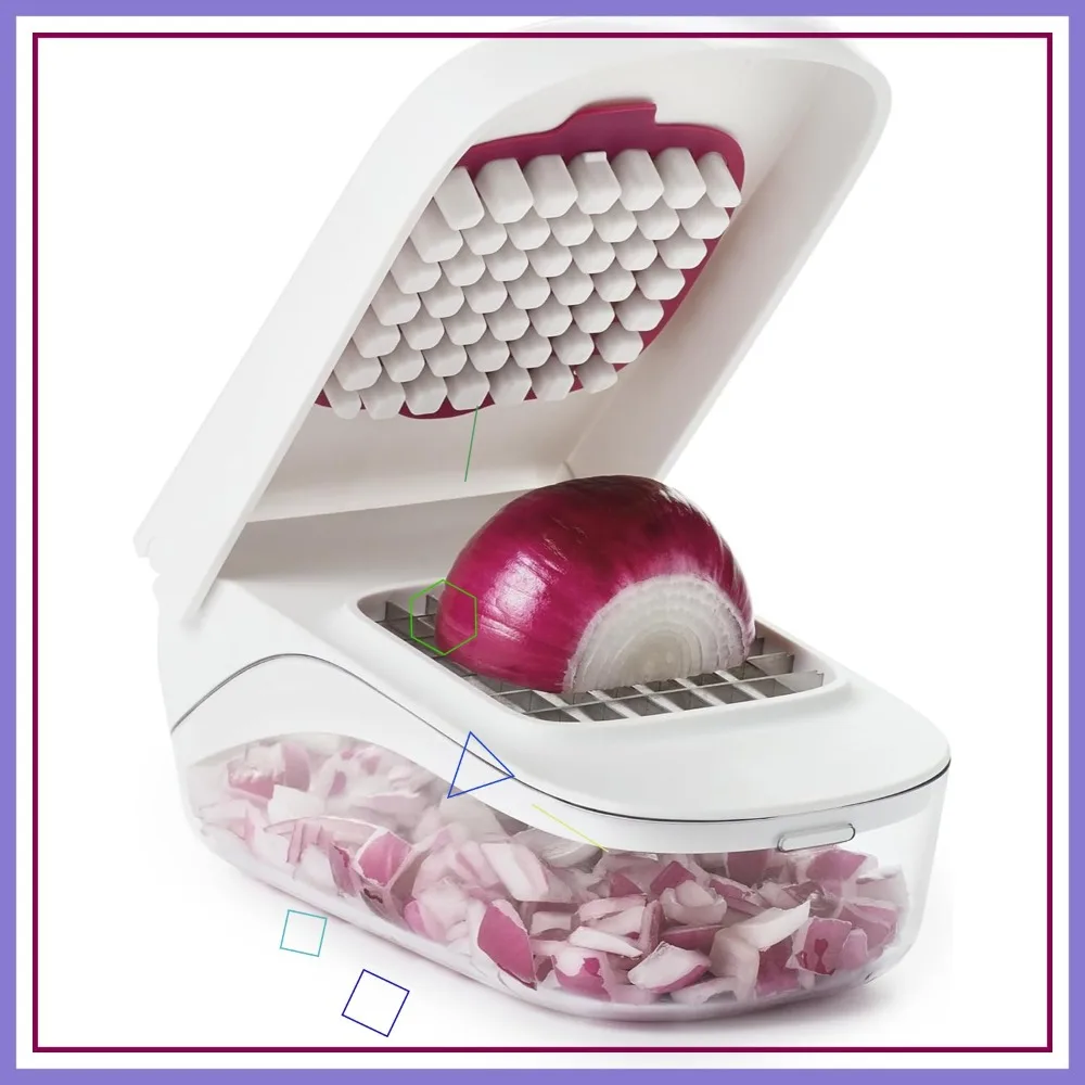 Белый измельчитель овощей и лука с удобным отверстием для легкого наливания, для быстрой подготовки продуктов
Белый измельчитель овощей и лука с удобным отверстием для легкого наливания, для быстрой подготовки продуктов