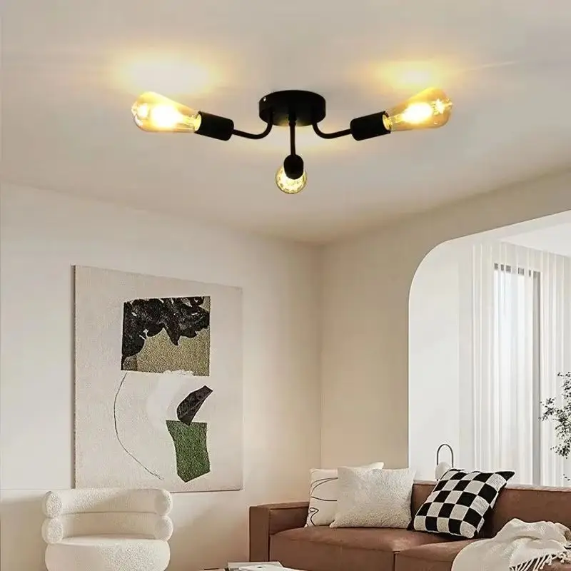 Minimalist black industrial retro E27 bulb base light, living room, bedroom, kitchen ceiling chandeliers (no bulb) Furniture
Minimalist black industrial retro E27 bulb base light, living room, bedroom, kitchen ceiling chandeliers (no bulb) Furniture
