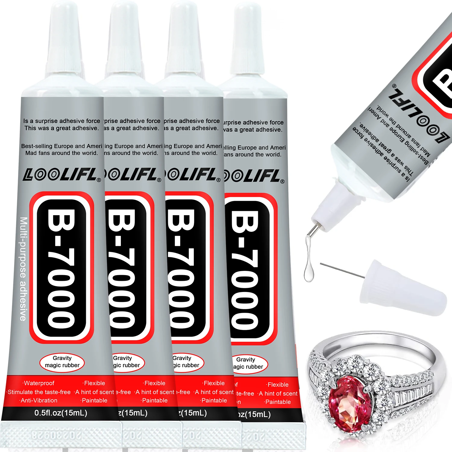 B7000 jewelry bead adhesive is used for handmade jewelry production, transparent crystal adhesive, multi-purpose strong adhesive
B7000 jewelry bead adhesive is used for handmade jewelry production, transparent crystal adhesive, multi-purpose strong adhesive