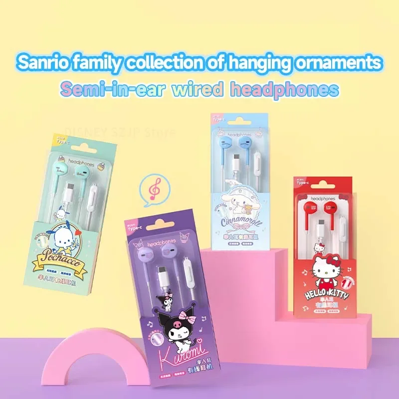 Sanrio Kuromi подвесные серии Наушники Hello Kitty проводные наушники-вкладыши Cinnamoroll Kawaii игры спортивные наушники подарки для девочек
Sanrio Kuromi подвесные серии Наушники Hello Kitty проводные наушники-вкладыши Cinnamoroll Kawaii игры спортивные наушники подарки для девочек