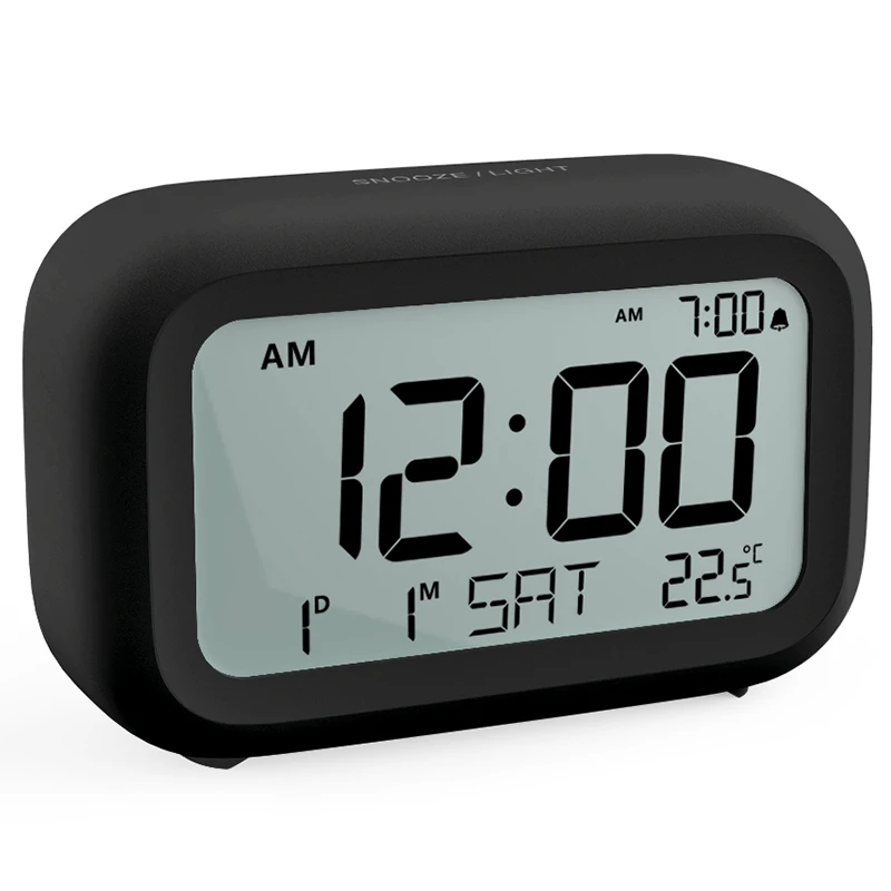 LCD Digital Alarm Clock Smart Electronic Desktop Thermometer Calendar Clock Home Bedroom Bedside Office Table Clock Decoration
LCD Digital Alarm Clock Smart Electronic Desktop Thermometer Calendar Clock Home Bedroom Bedside Office Table Clock Decoration