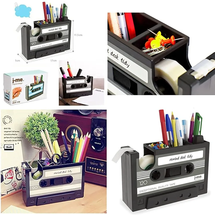 Cassette Tape Dispenser Pen Holder Vase Pencil Pot Stationery Desk Tidy Container Office Stationery Supplier Gift-onepalace
Cassette Tape Dispenser Pen Holder Vase Pencil Pot Stationery Desk Tidy Container Office Stationery Supplier Gift-onepalace