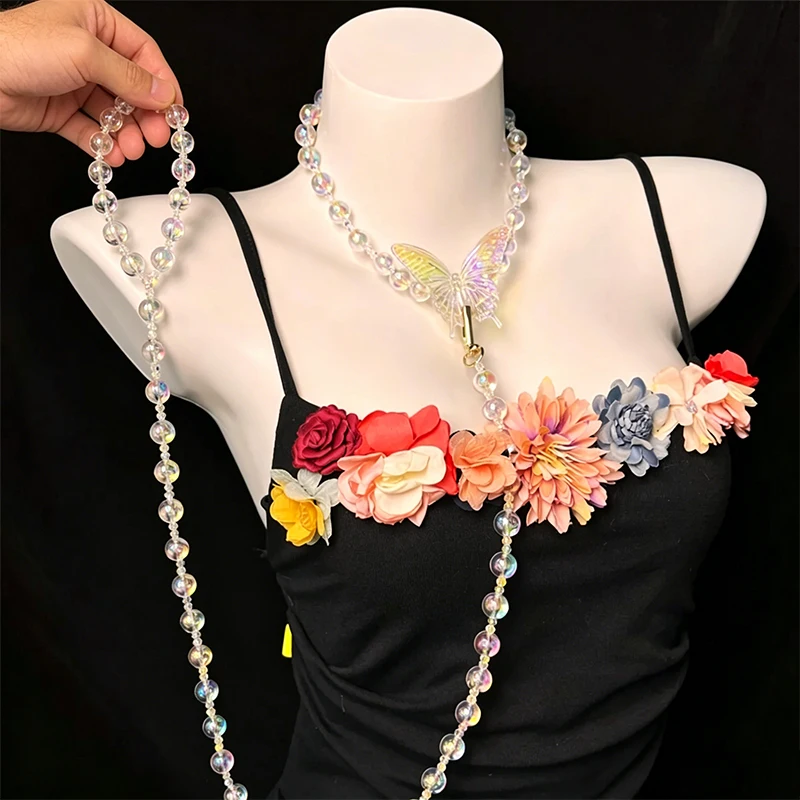 Handmade Beaded Butterfly Colorful Cute Collar Necklace Matching Lanyard Cosplay Anime Decoration Kawaii Tail Couple Accessories
Handmade Beaded Butterfly Colorful Cute Collar Necklace Matching Lanyard Cosplay Anime Decoration Kawaii Tail Couple Accessories
