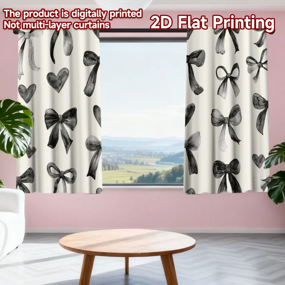 2D flat printing 2pcs Window Drapes Hearts and Bows Design Digital Printed Polyester Drapes Seasonal Party & Holiday Decor
2D flat printing 2pcs Window Drapes Hearts and Bows Design Digital Printed Polyester Drapes Seasonal Party & Holiday Decor