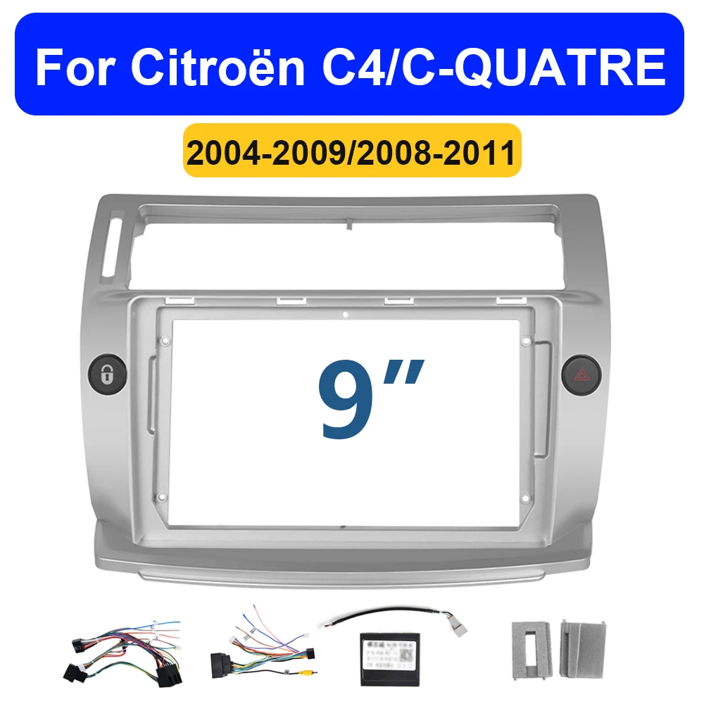 Рамка для автомобильной мультимедийной панели Podofo для Citroen C4 2004-2009/C-QUATRE 2008-2011 для 9-дюймовой стереопанели Android
Рамка для автомобильной мультимедийной панели Podofo для Citroen C4 2004-2009/C-QUATRE 2008-2011 для 9-дюймовой стереопанели Android