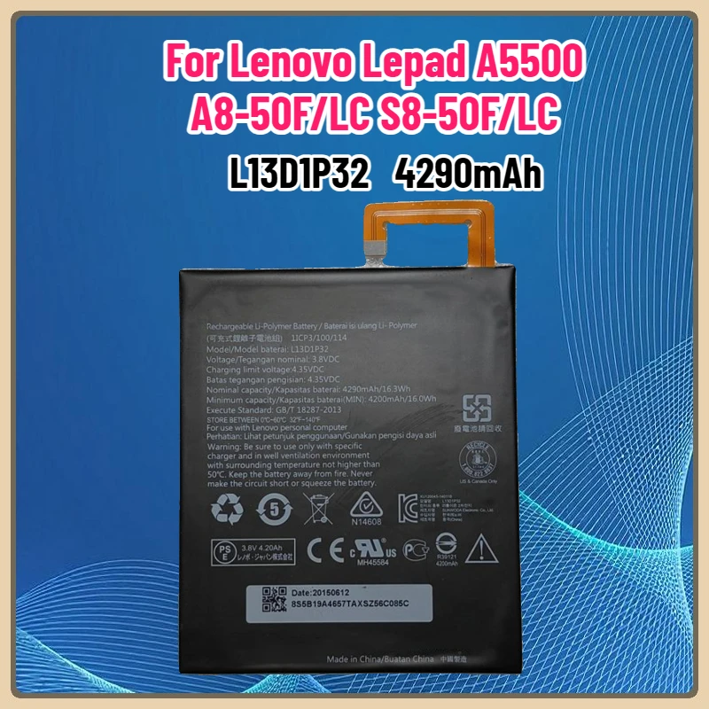4290mAh L13D1P32 for Lenovo Lepad A5500 A8-50F/LC S8-50F/LC Tablet Batteries
4290mAh L13D1P32 for Lenovo Lepad A5500 A8-50F/LC S8-50F/LC Tablet Batteries