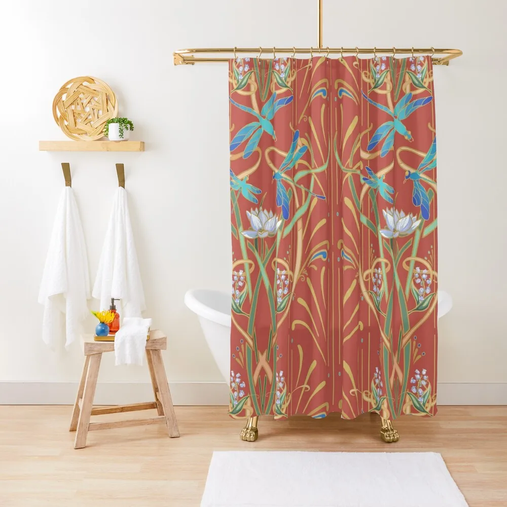 Art Nouveau Dragonflies Pattern | Deep Coral Shower Curtain Bathroom Decor Bathroom Shower Curtain
Art Nouveau Dragonflies Pattern | Deep Coral Shower Curtain Bathroom Decor Bathroom Shower Curtain